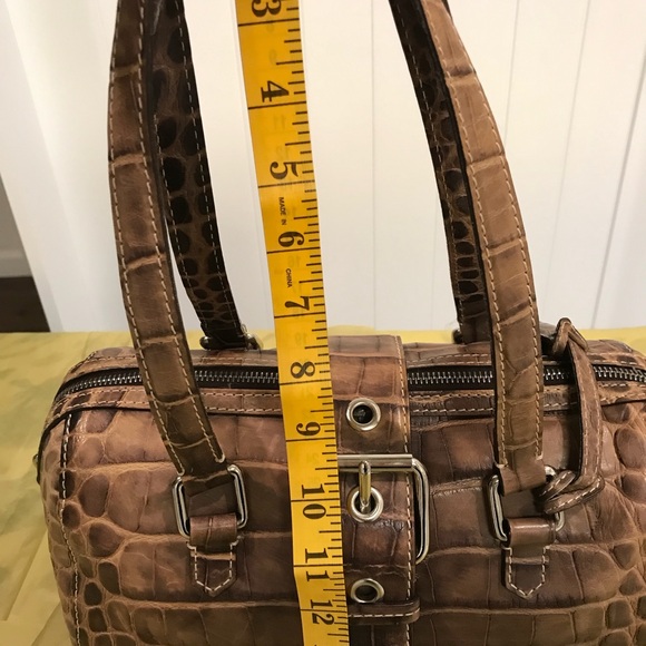 Dooney & Bourke Brown Croc Embossed Bag - Picture 13 of 14